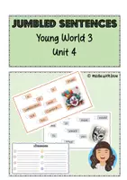 Vorschau - Arbeitsblätter - Jumbled Sentences für Young World 3, Unit 4 - Deckblatt