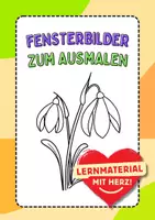 Vorschau - Arbeitsblätter - Fensterbild Schneeglöckchen, zum Ausmalen, Ausmalbild, Ausmalbilder, Kunst - Deckblatt
