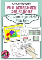 Vorschau - Arbeitsblätter - Arbeitsheft: Zusammengesetzte Flächen - Fläche berechnen - Deckblatt