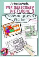 Vorschau - Arbeitsblätter - Arbeitsheft Zus.ges. Flächen 2 Fläche berechnen + Lösungsheft - Deckblatt