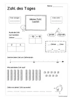 Vorschau - Arbeitsblätter - Zahl des Tages / Zahl der Woche - ZR100 - Deckblatt