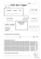 Vorschau - Arbeitsblätter - Zahl des Tages / Zahl der Woche - ZR1000 - Deckblatt