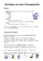Vorschau - Arbeitsblätter - Fantasiegeschichte – Merk- und Hilfsblätter für spannendes Erzählen (Deutsch) - Seite 1