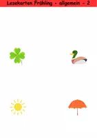 Vorschau - Arbeitsblätter - Lesekarten schwer Thema Frühling 1. bis 2. Klasse Deutsch, DaZ/DaF, Fremdwörter Spiel - Seite 2