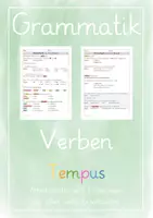 Vorschau - Unterrichtsreihen - Materialpaket - Konjugation von Verben (Tempus, Modus, Genera verbi) - Deckblatt