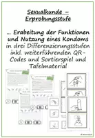Vorschau - Arbeitsblätter - Sexualkunde Erprobungsstufe: Kondom, differenziert - Deckblatt