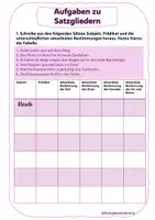 Vorschau - Arbeitsblätter - Satzglieder adverbiale Bestimmungen AB - Seite 1