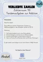 Vorschau - Aufgabenkarten - Tandemaufgaben - Verliebte Zahlen / Addition im ZR 10 - Seite 1