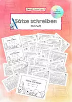 Vorschau - Arbeitsblätter - Sätze schreiben - Miniheft - Deckblatt