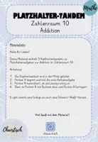 Vorschau - Aufgabenkarten - Tandemaufgaben - Platzhalteraufgaben / Addition im ZR 10 - Seite 1