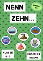 Vorschau - Spiele - "Nenn Zehn ..." Quiz Spiel - Paket mit 4 Sets - Klasse 4-13 - Seite 1