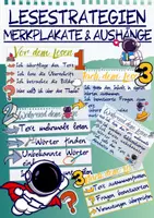 Vorschau - Stundenentwürfe - Merkplakate/Wortkarten/Aushänge Lesestrategien - Deckblatt