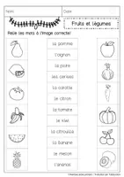 Aperçu - Feuilles d'exercices - Vocabulaire: Fruits et legumes - Page 2