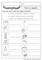 Aperçu - Feuilles d'exercices - Vocabulaire: Fruits et legumes - Page 3