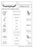 Aperçu - Feuilles d'exercices - Vocabulaire: Animaux Zoo - Page 2
