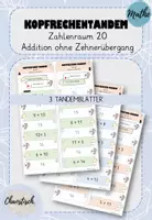 Vorschau - Aufgabenkarten - Materialpaket - Kopfrechentandem im ZR 20 - Addition - Seite 1