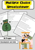 Vorschau - Arbeitsblätter - Umsatzsteuer 16 Multiple Choice Fragen - Grundwissen und mehr - Deckblatt