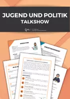 Vorschau - Arbeitsblätter - Talkshow: Jugend und Politik im Zusammenspiel (inkl. Rollenkarten, Beobachteraufgaben, Lösungsvorschläge) #demokratiestärken - Deckblatt