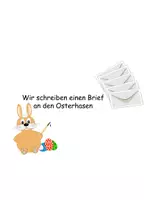 Vorschau - Mal- und Bastelvorlagen - Brief an Osterhasen schreiben, kreativer Schreibanlass - Deckblatt