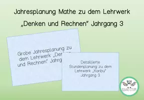 Vorschau - Stundenentwürfe - Materialpaket - Mathe Jahrgang 3 - Deckblatt