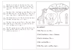 Vorschau - Arbeitsblätter - Zoo Lesespurgeschichte - Seite 2