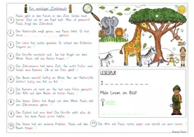 Vorschau - Arbeitsblätter - Zoo Lesespurgeschichte - Seite 3