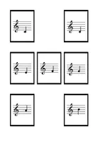 anteprima - Flashcard - CARD NOTE MUSICALI - In chiave di violino e di basso - Pagina 1