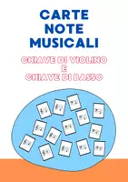 anteprima - Flashcard - CARD NOTE MUSICALI - In chiave di violino e di basso - Pagina di copertina