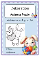 Vorschau - Mal- und Bastelvorlagen - Ausmalbilder Autismus Tag - Deckblatt