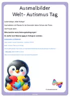 Vorschau - Mal- und Bastelvorlagen - Ausmalbilder Autismus Tag - Seite 1