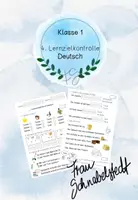 Vorschau - Test - Lernzielkontrolle Klasse 1 Lesen - Deckblatt
