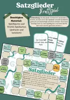 Vorschau - Spiele - Spiel für den Deutschunterricht zum Thema Satzglieder - Deckblatt