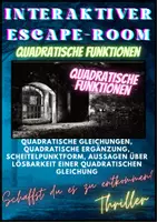 Vorschau - Stationenlernen - Quadratische Funktionen - interaktiver Escape-Room - Deckblatt
