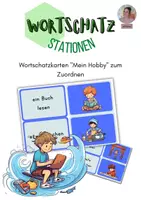 Vista previa - Juegos / Gamificación - Vocabulario "Mi Hobby": tarjetas de asignación - Portada
