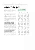 Vorschau - Arbeitsblätter - Conditionals grammar - if clause (Englischunterricht) - Deckblatt