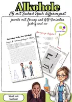 Vorschau - Arbeitsblätter - Organische Chemie | Alkohole Alkanole | AB mit Suchsel differenziert - Seite 1