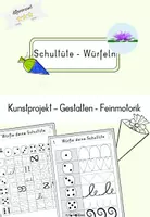 Vorschau - Mal- und Bastelvorlagen - Würfle deine Schultüte - Deckblatt