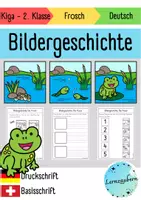 Vorschau - Mal- und Bastelvorlagen - Materialpaket: Sachwissen Frosch für den Kindergarten - Seite 1