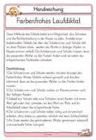 Vorschau - Arbeitsblätter - Farbenfrohes Laufdiktat 1 - Klasse 1 - Seite 1