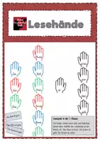 Vorschau - Stundenentwürfe - Lesehände: Interaktives Lesespiel mit Bewegung (1. Klasse, Lesen, Anfangsunterricht) - Deckblatt