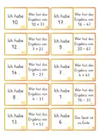 Vorschau - Aufgabenkarten - Kopfrechen-Lesespiel Zahlenraum 20 ohne Zehnerübergang - Seite 3