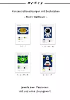 Vorschau - Unterrichtsreihen - LRS Training Konzentration - Malen nach Buchstaben - Weltraum - Seite 1