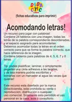 Vista previa - Juegos / Gamificación - Acomodando letras - página 1