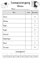 Vorschau - Arbeitsblätter - Lesespaziergang Wetter - Lesen lernen - Seite 3