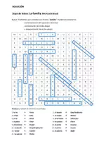 Vorschau - Interaktives Material - Wortsuchrätsel Spanisch: Familia / Familie (mit Lösung) - Seite 1