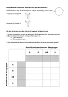 Vorschau - Arbeitsblätter - Arbeitsblatt zur Blutgruppen AB0-Verträglichkeit (Blutspende) - Deckblatt