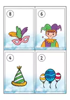 Vorschau - Spiele - Lesespaziergang Fasching / Karneval - Lesen lernen - Seite 1