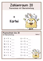 Vorschau - Stationenlernen - Addition mit Zehnerübergang im Zahlenraum 20 – Kartei | 1. Klasse - Seite 2