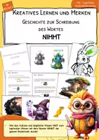 Vorschau - Arbeitsblätter - nimt oder nimmt - fantasievolle Merkgeschichte - Deckblatt
