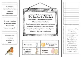 anteprima - Altro tipo di materiale - Lapbook primavera da stampare - Pagina 1